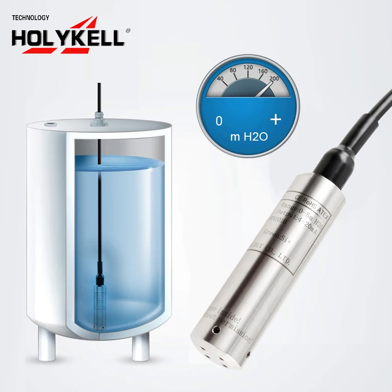 Заводской прибор для измерения глубины воды Holykell HPT604, 50 м, 100 м, датчик уровня воды (60828044794)