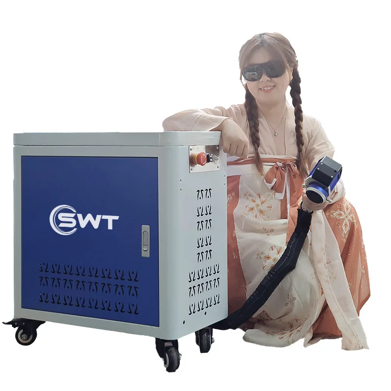 Oil Paint Oxides Removal 1000W 1500W Pulsed Fiber Laser Cleaning Machine for Rust