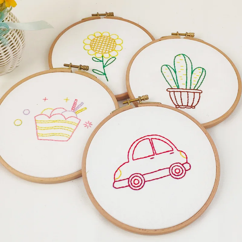 2022  DIY Embroidery Set Craft DIY Embroidery Materials Package Stitch Kits with Pattern Animals Dog Funny DIY Embroidery Set