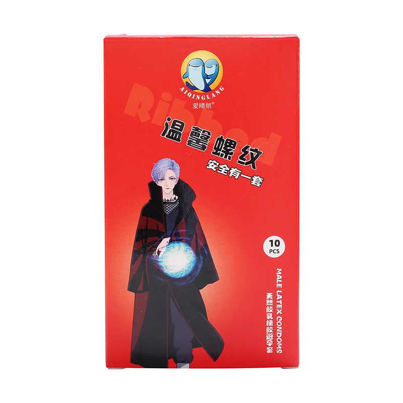 Comdoms For Men Natural Rubber Latex High Quality Threaded Condom Easy Orgasm Sex Condoms