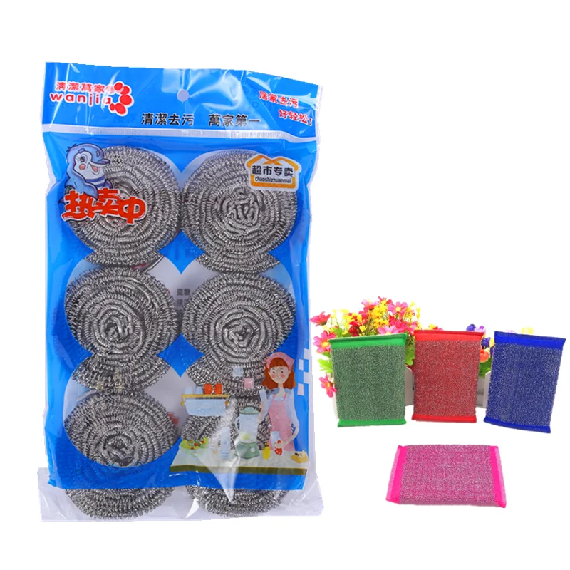 Multi Surface Cleaning Heavy Duty Scouting Pad Powerful Scrubbing Kitchen Cleaner Dish Wash Stainless Steel Scrubber