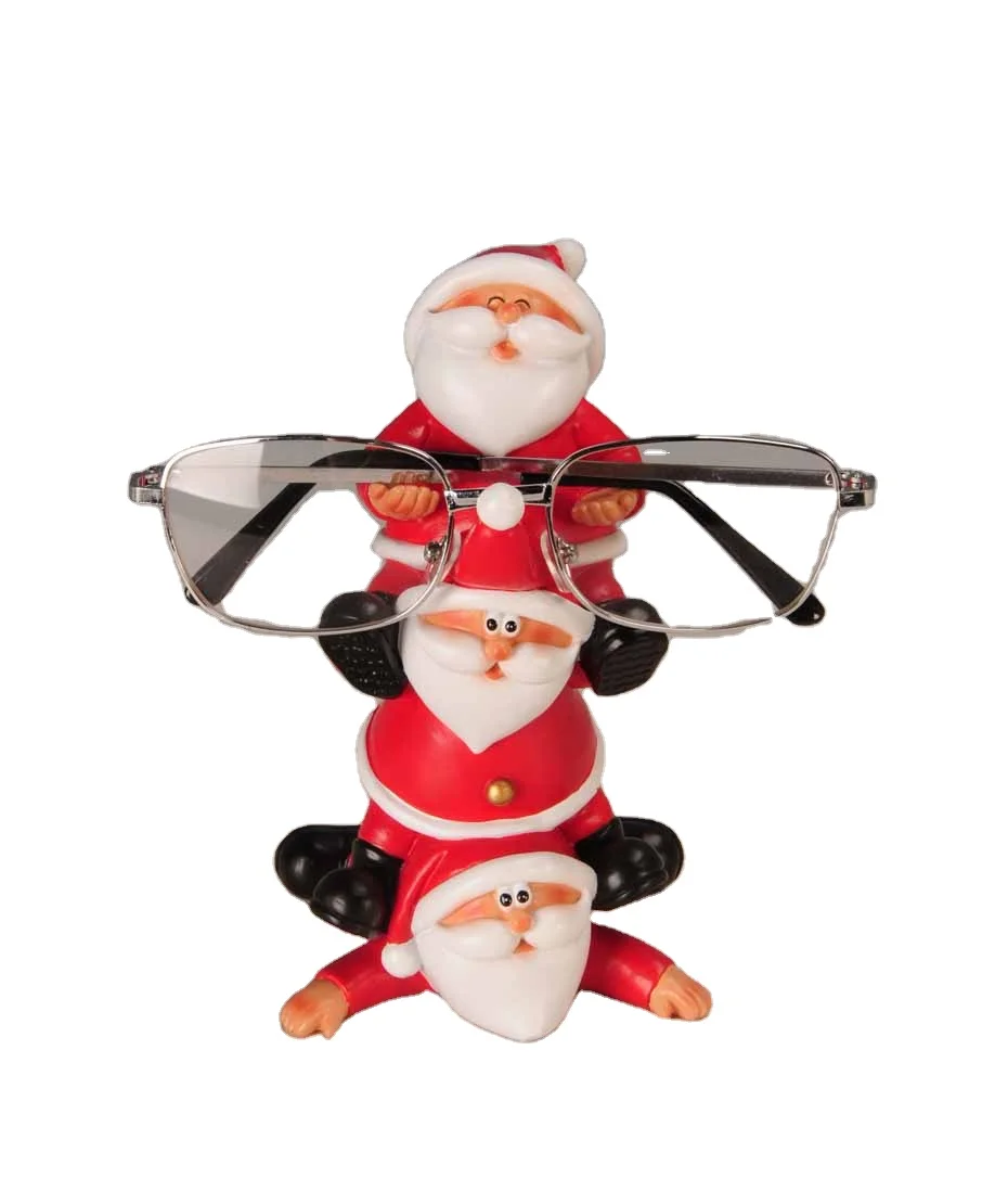 Украшения из смолы, настольные украшения для дома, держатель для очков Санта-Клаус