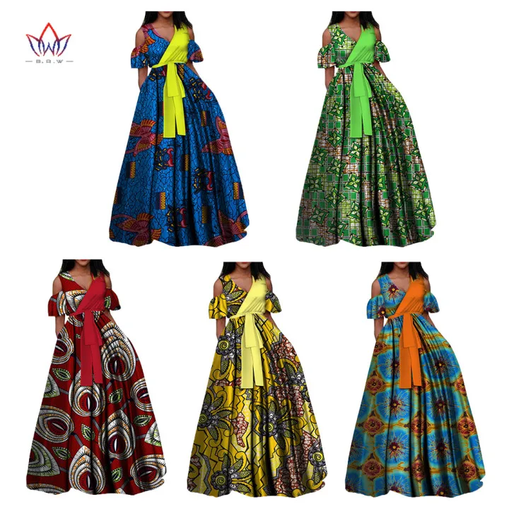 
Stylish Long Sleeve Dress For Women Stylish Wax Suppliers java Wax african Wax Fabric Dress 