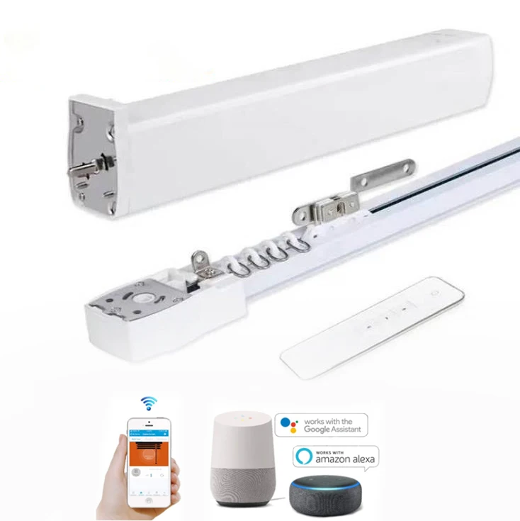 Homekit google home amazon alexa wifi tuya auto motorized curtain track rail motor
