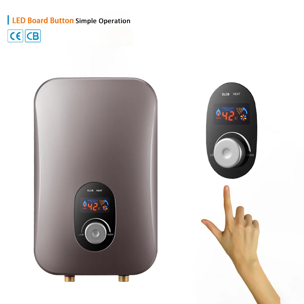 Smart 3500W 120V Wall-Mounted Energy Saving Tankless Electric Instant Water Heater Household Use Plastic Housing