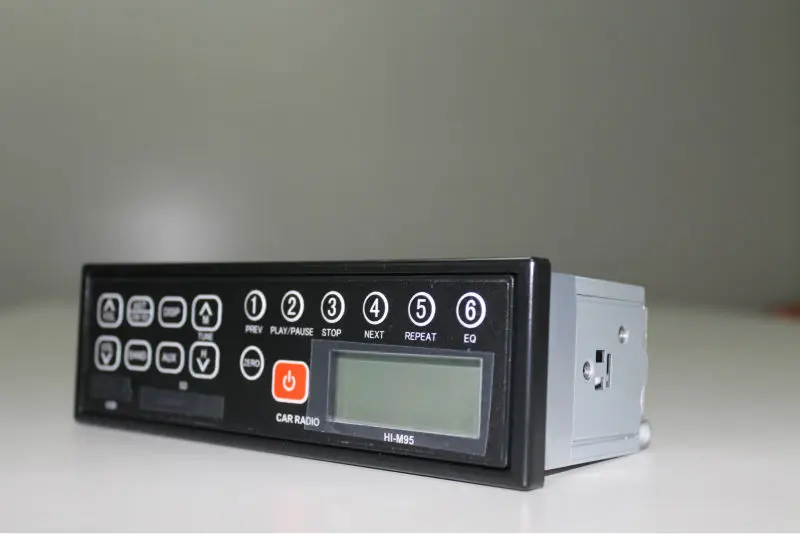 HIDAKA HI-M95 Dust Proof USB SD 12V 24V Auto Change 1Din AM FM MP3 Excavator Car Radio with Sleeve Case