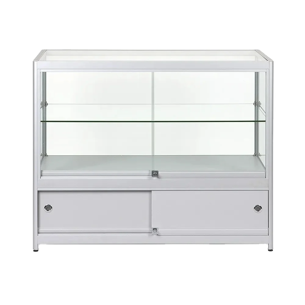 Wholesale economic extra view frame display case glass showcase for retail display