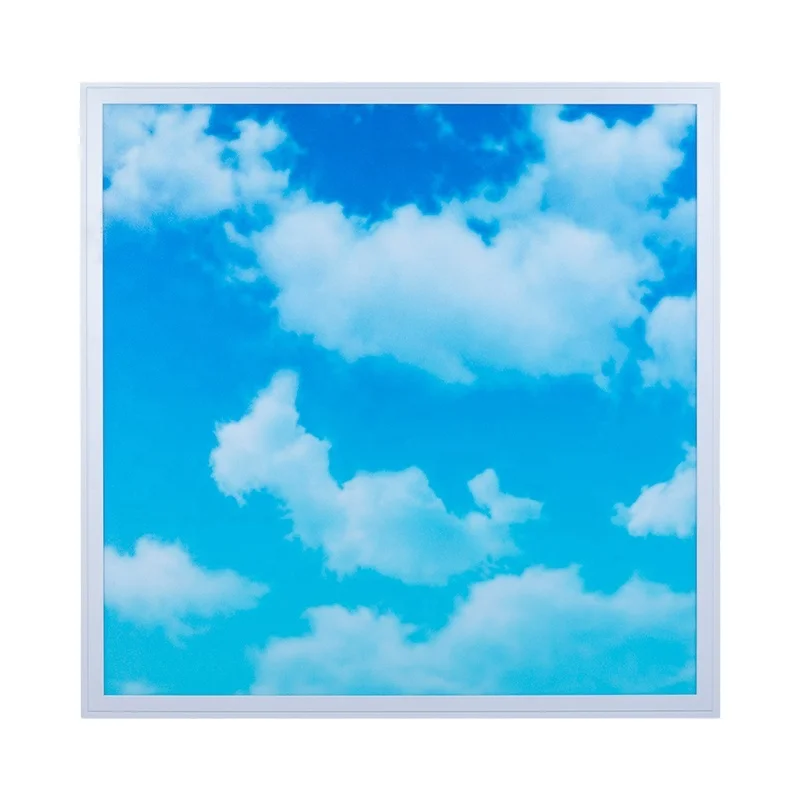 Led blue sky ceiling panel light Sky and cloud led ceiling panel 40w Led sky picture ceiling panel 600x600