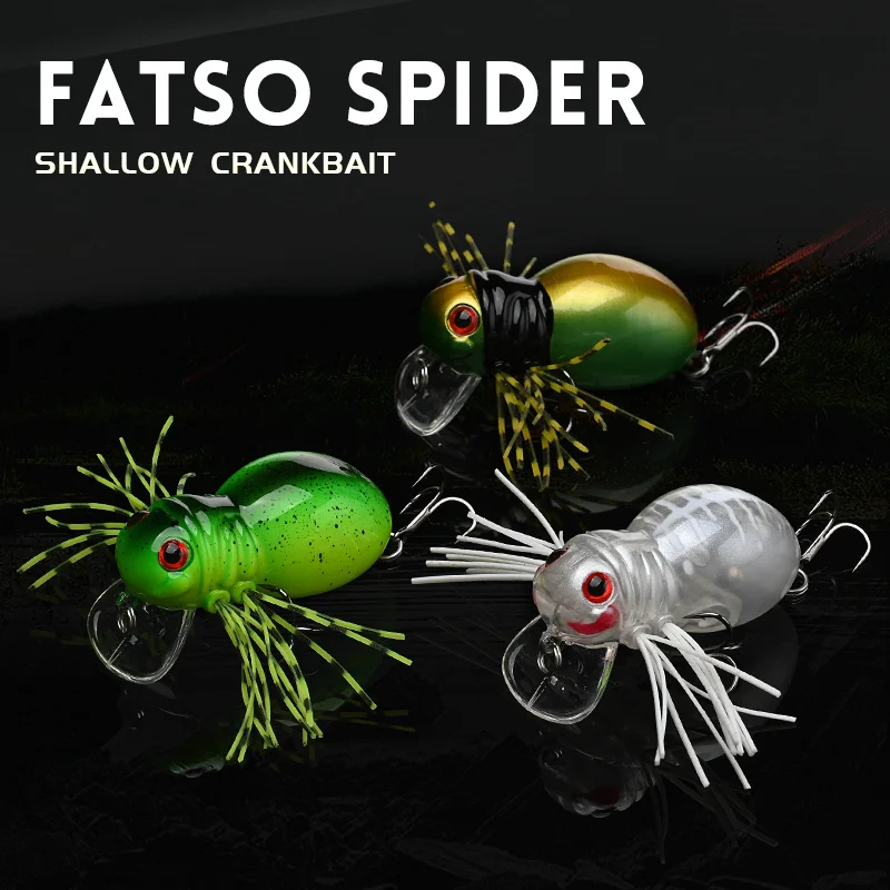 ALLBLUE FATSO SPIDER Freshwater Shore Casting Float Crankbait Lure