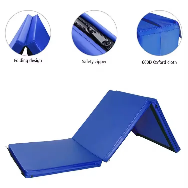 2' Thick tri fold mat folding panel mats gymnastics foldable mat for exercise