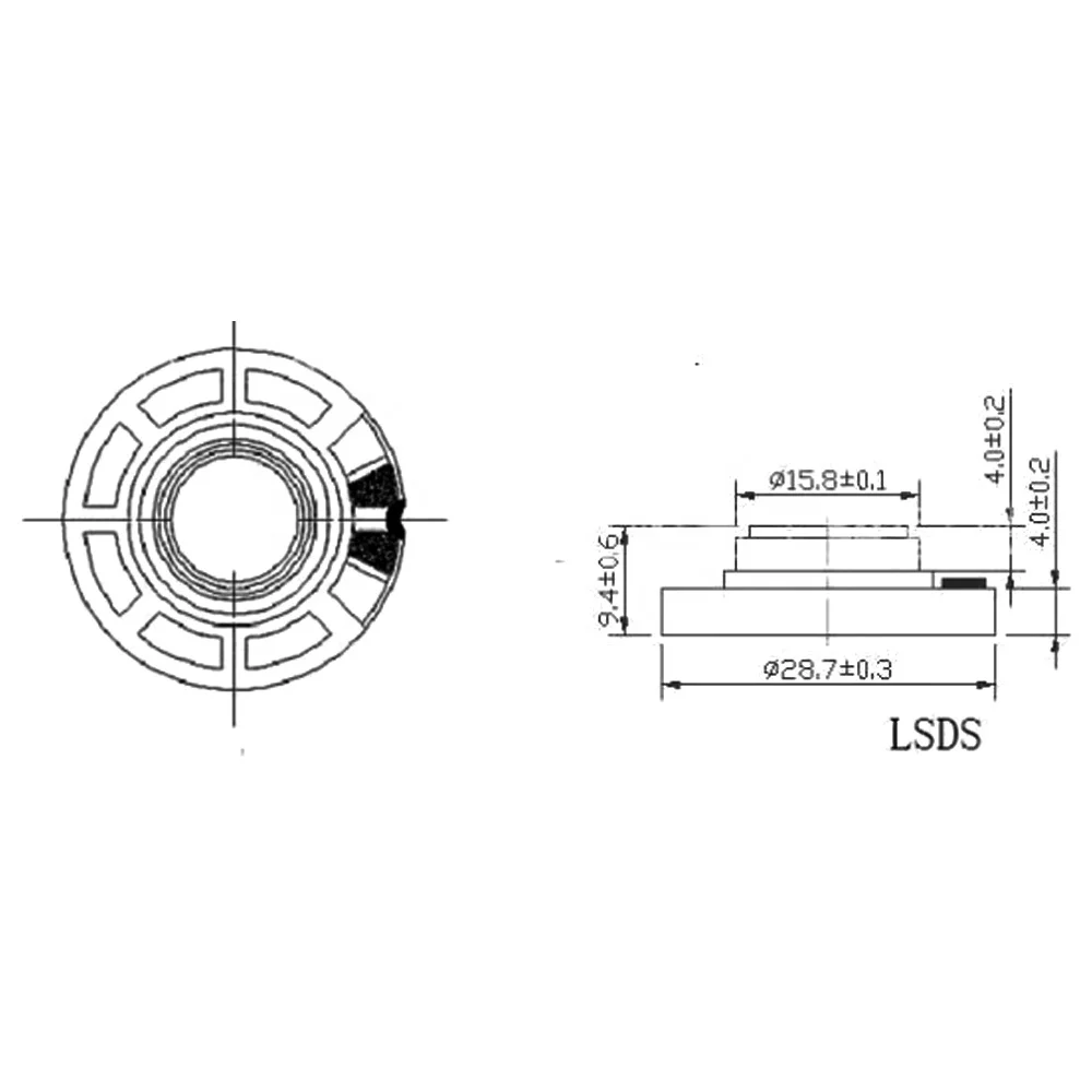29mm 16R 0.25 Watt Eco-friendly Plastic Shell External Magnetic Speaker 16 Ohm 0.25w Speakers Suitable For Doorbell Intercom