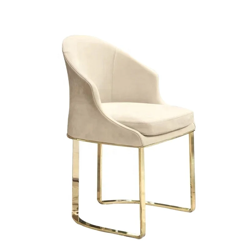 Modern new style elegant luxury nordic dining chair for restaurant dining chair white leather velvet dining chairs