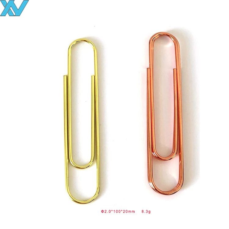 Paper File Clips Giant Metal Gold Color100mm Novedades Notepad Sticky Note Clip School Office Gold Color, Rose Gold Color CN;GUA
