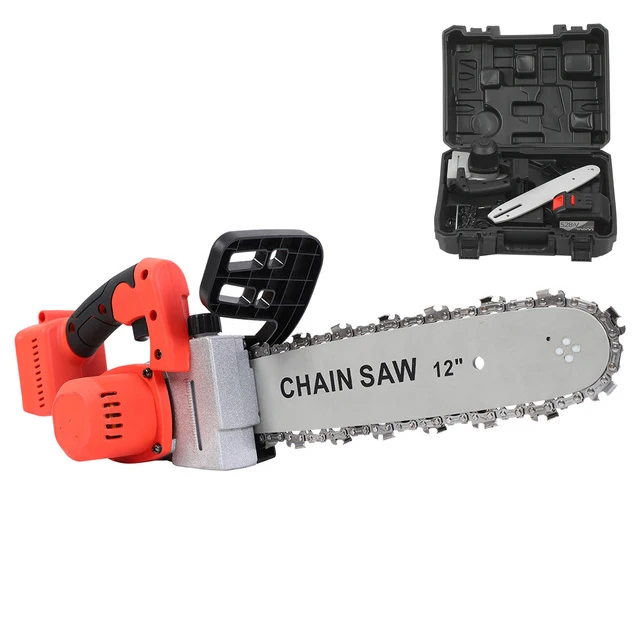 128VF 1280W 8-12Inch Electric Chainsaw Bracket Cordless Chain Saw Wood Cutter Cutting Machine Woodworking Power Tools