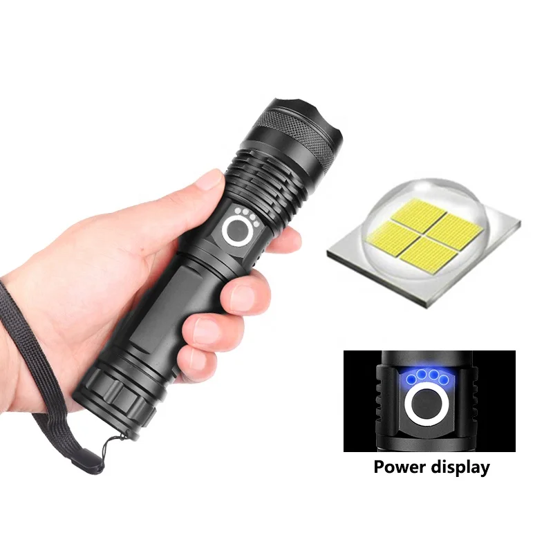 New Led Flashlight 700000 Lumen Led Torch Most Powerful COB Rechargeable Tactical Flashlight 18650 XHP50 Usb Flash Light