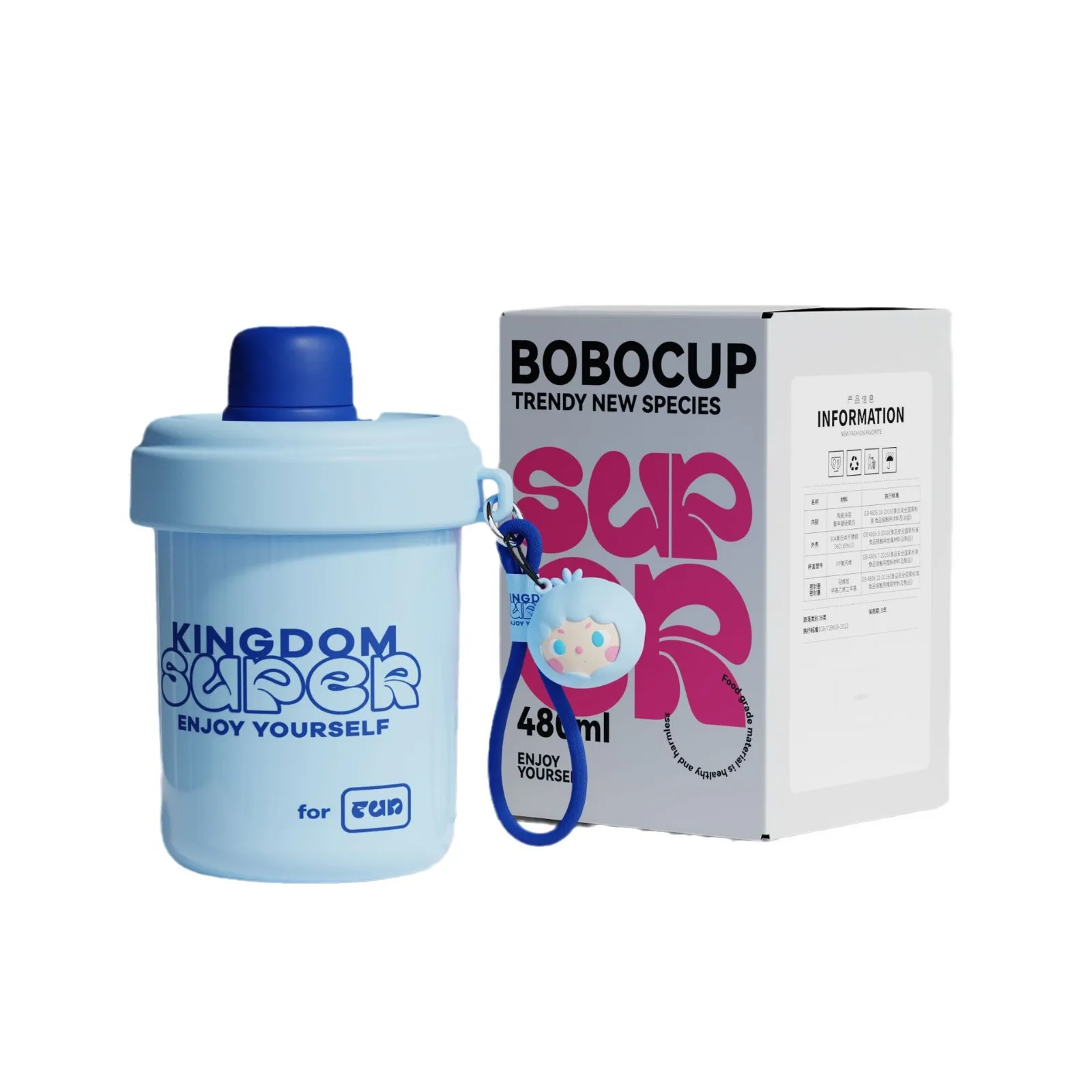 New coffee straw thermos cup high appearance level ceramic liner thickened portable trend accompanying water cup