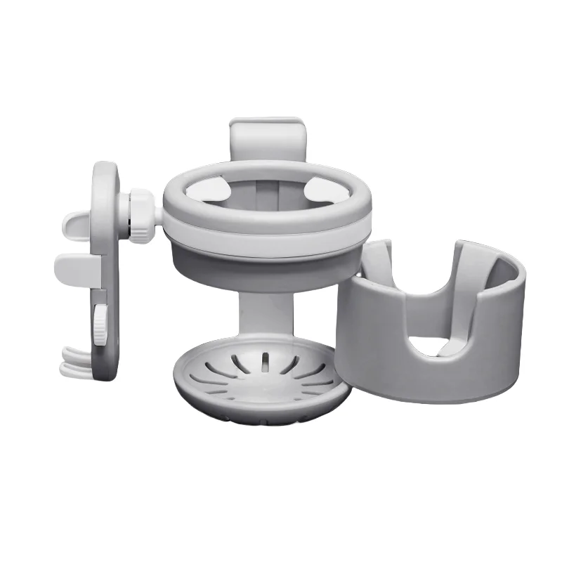 Baby Stroller 360 Degree Rotation 3 In 1 Cup Holder With Phone Holder ABS Material Suitable For Bicycles Motorcycles Wheelchairs