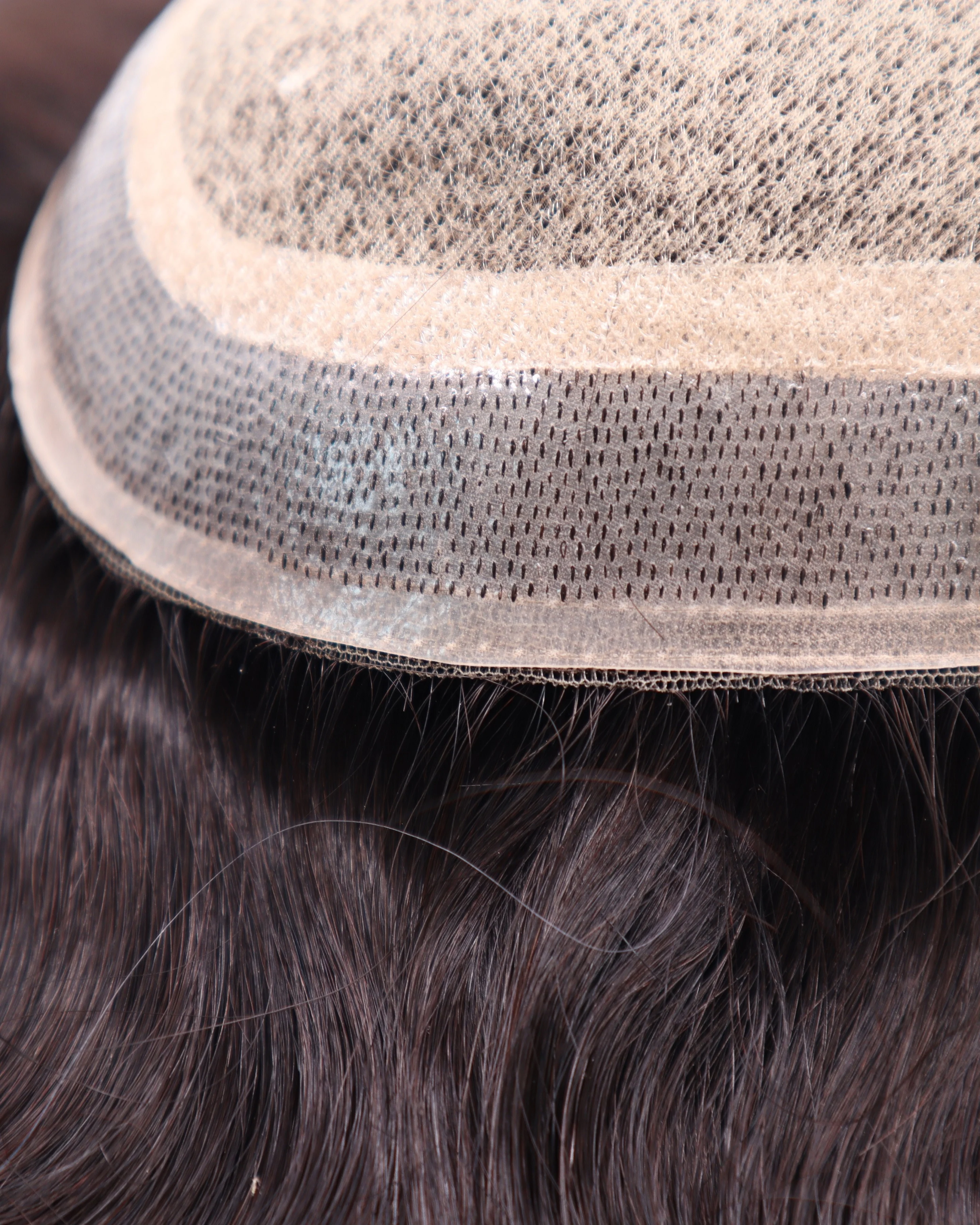 Парик Mlace 100% из человеческих волос remy, мужской парик, защитный капилар, невидимые узлы, инъекция, шелковая основа, заводская цена