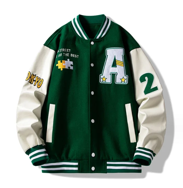 Ready to ship In stock New Baseball Coat Trendy Brand Fashion Letter Printing Couple Student Casual Jacket