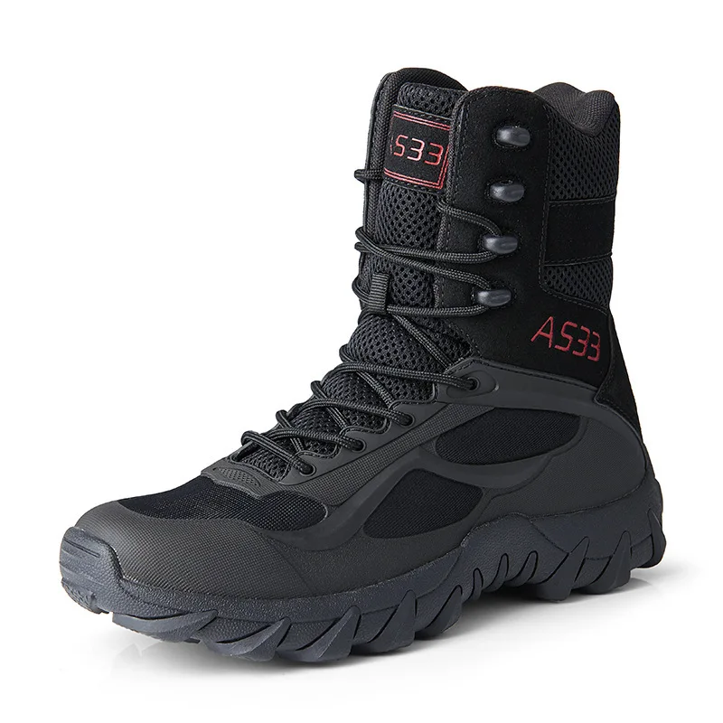 China Wholesale ODM Chile High-ankle Waterproof Wear Resistant Cross-border Sand Tactical Boots with Side Zipper