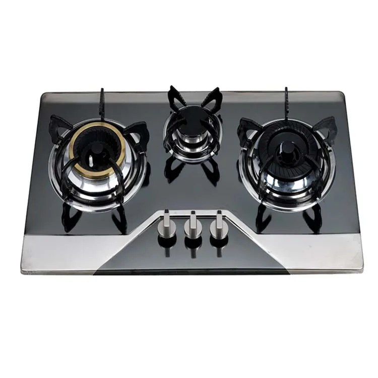 Wholesale Home Black Tempered Glass Gas Stove Multi Burner
