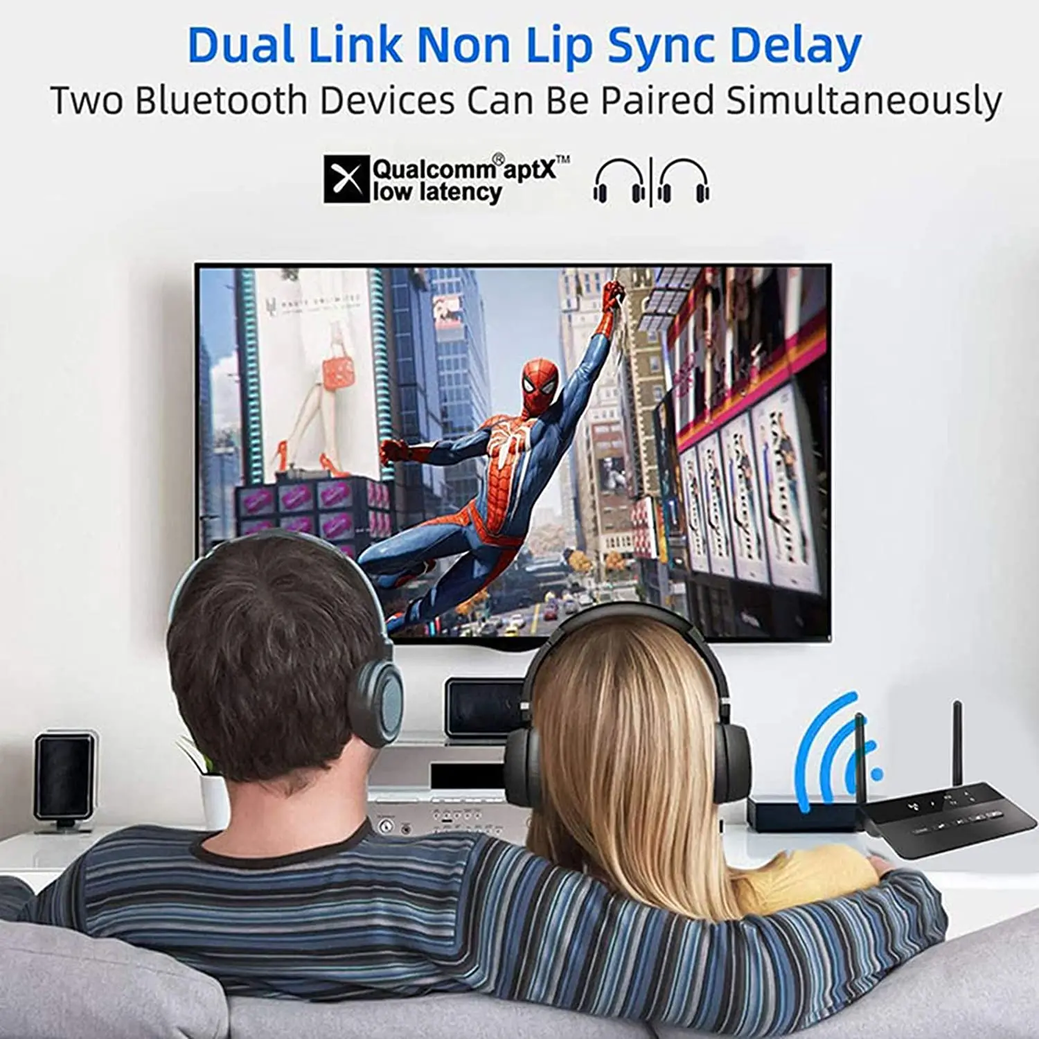 TV wireless transmitter receiver blue teeth 5.0 transmitter receiver 2 in 1 remote transmitter audio RCA AUX wireless adapter