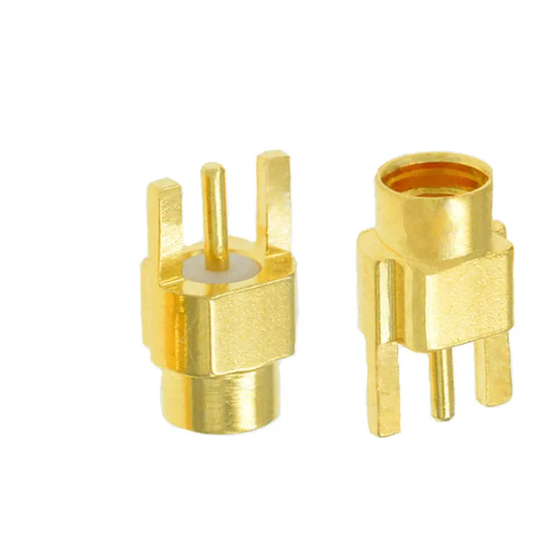 Hot MMCX Female Edge PCB Mount 3 Pin Straight RF Coaxial Adapter Connector