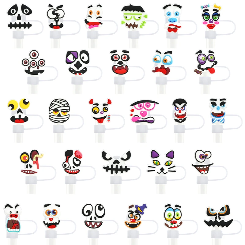 New Product Ideas 2024 Waterproof Straws Topper Clowns Drink Straw Topper Charms Accessories For Covering Tumblers