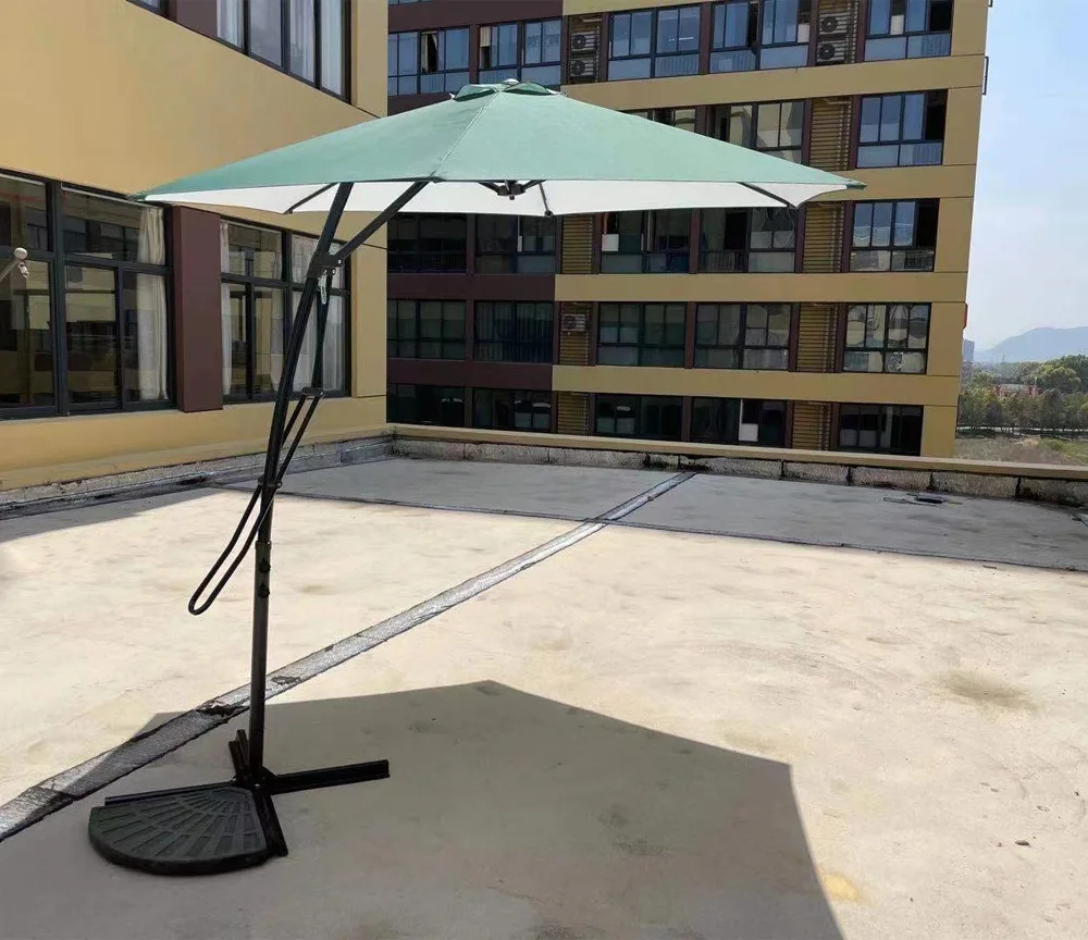 Outdoor Roman Garden Umbrella Adjustable Patio Cafe Sun Shade Ultimate Wrench Beach Outdoor Furniture Aluminum Frame Iron Pole