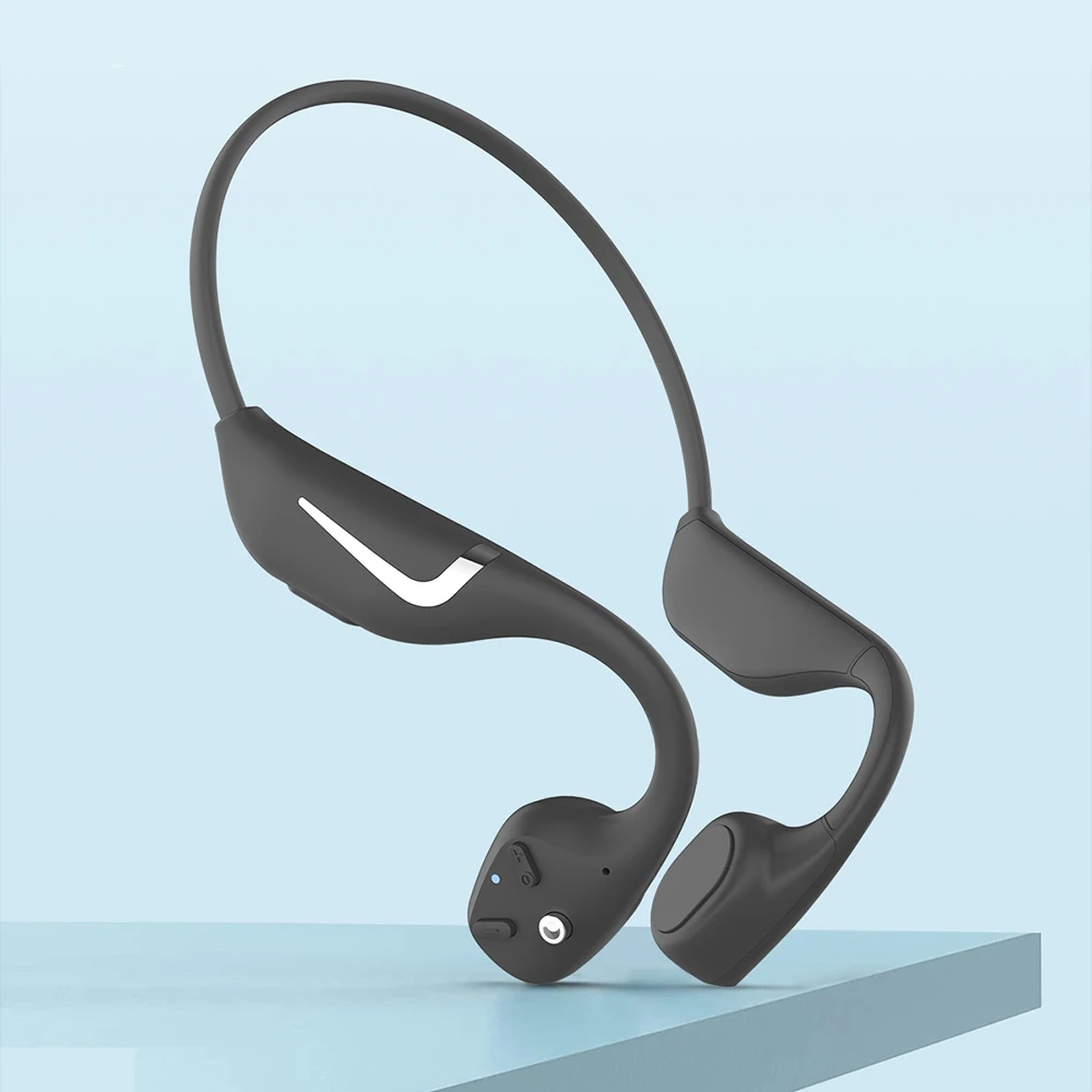 Bone Conduction Headphones Open Ear BT Headset with Built-in Mic IPX7 Waterproof Wireless Sport Headset for Running Workout Gym