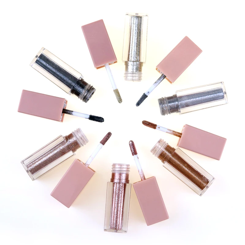 New Design Natural Cool Smokey Eye Makeup Pigmented  Waterproof Sparkle Liquid Glitter Eyeshadow