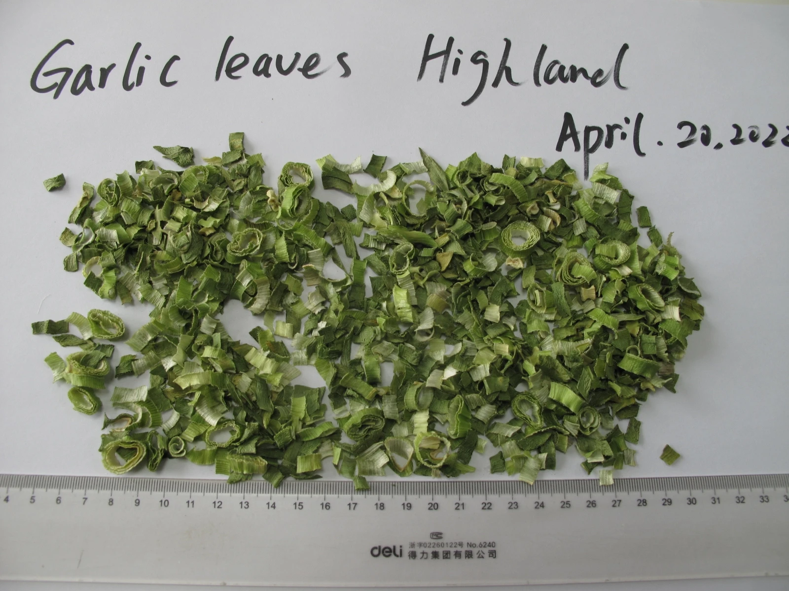 New Crop Air Dried Dehydrated Garlic Leaves Green Chive Green Leek Leaf