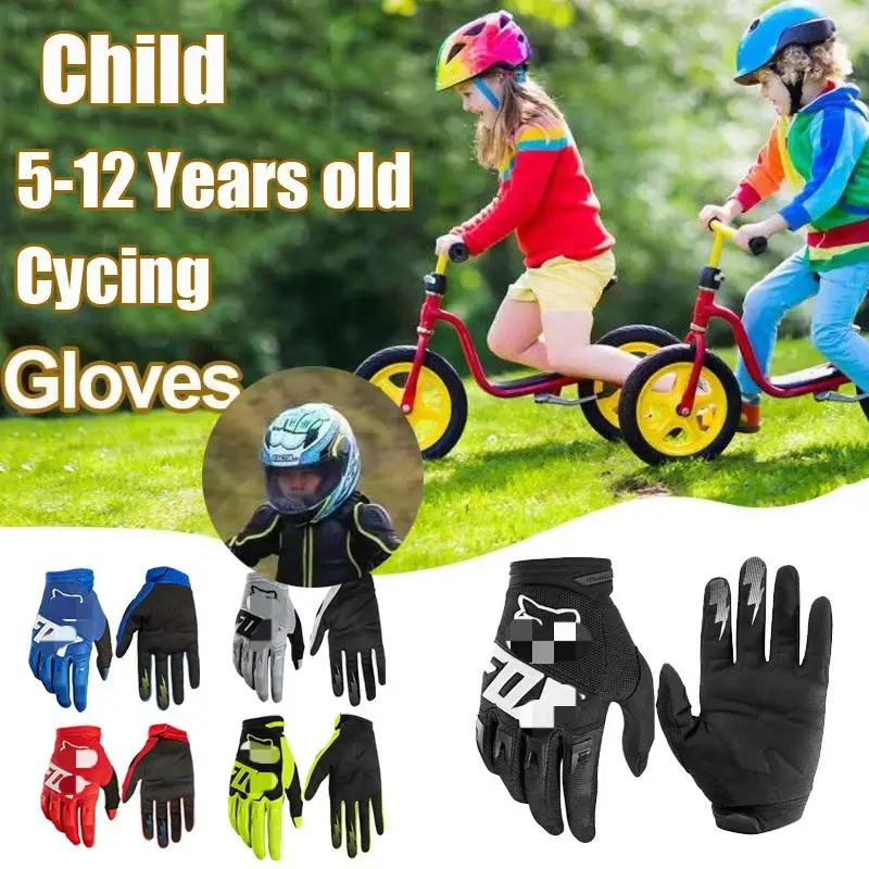 Children fashion full finger gloves motorcycle child off road electric motorbike riding moto cross kids Motocross gloves