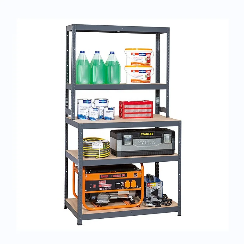 KINDE 5layer galvanized metal store shelving retail shelves heavy duty storage workbench tool use work table rack