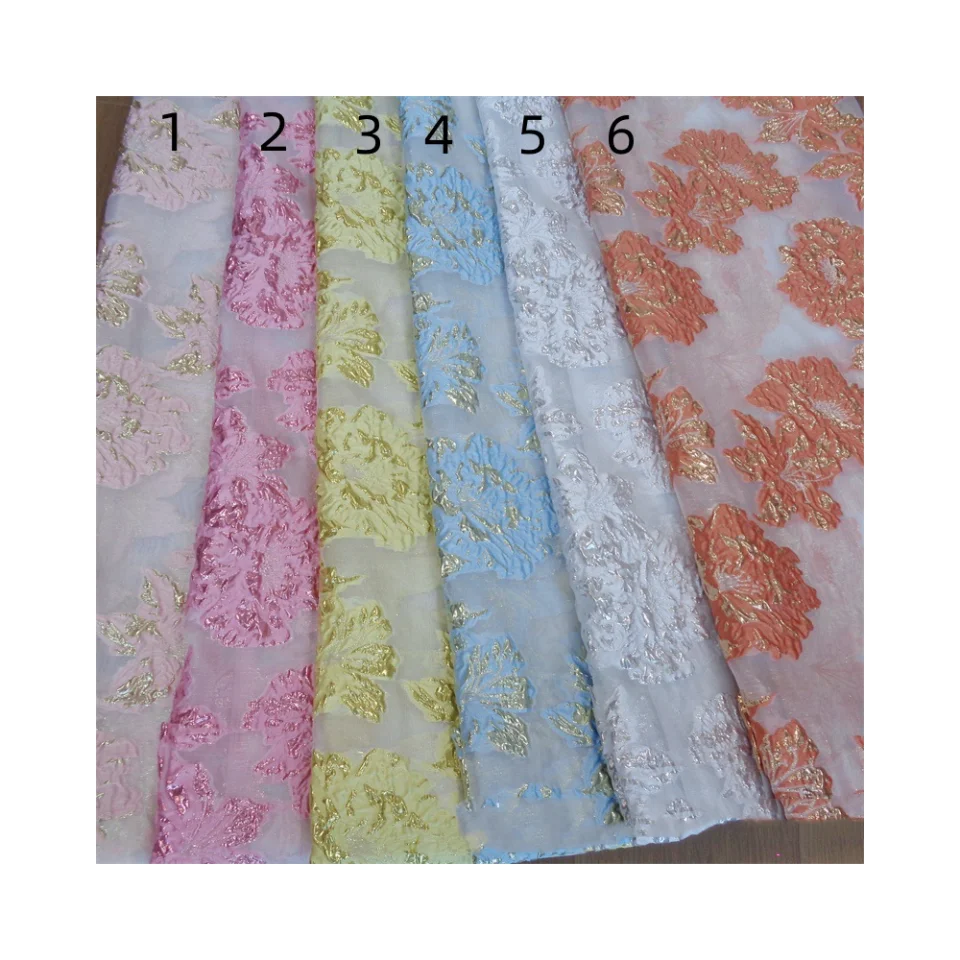 European and American style organza jacquard relief evening dress wedding dress fashion fabric