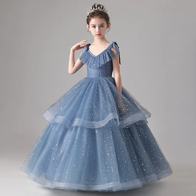 
OEM children party wear kids dress clothing girls wedding ball gowns designs dress baby girl kids gown 