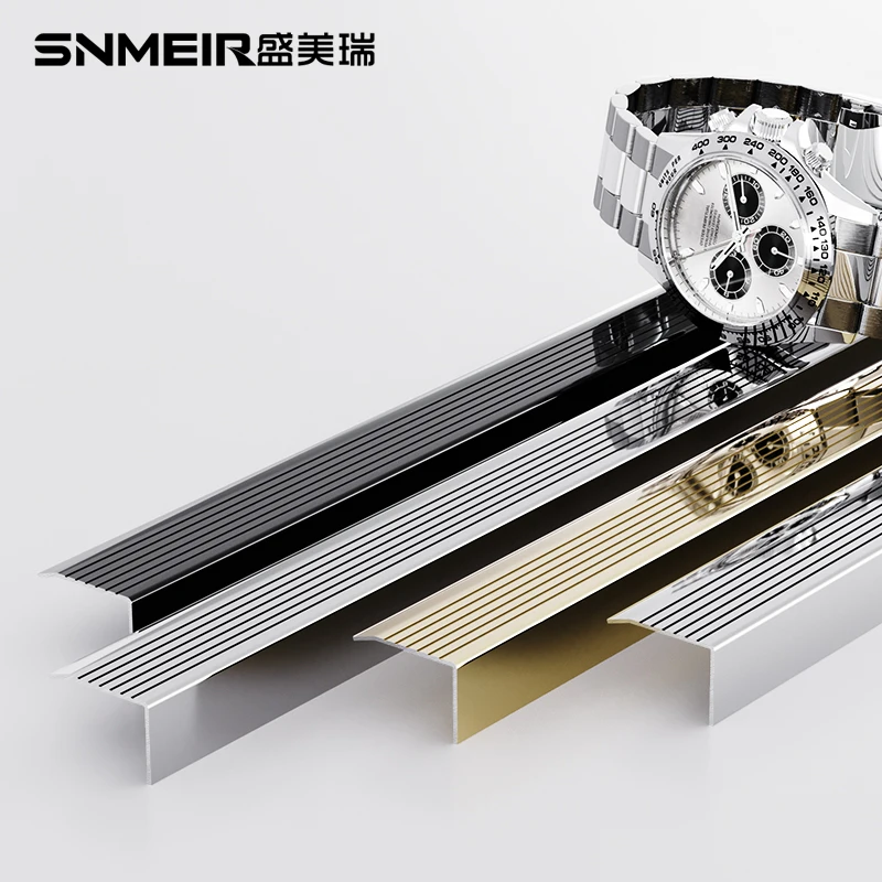 Foshan Factory Hot Sale Stainless Steel Stair Strip Nosing Strips For Stairs Easy Installation OEM Anti Slip Stair Nosing