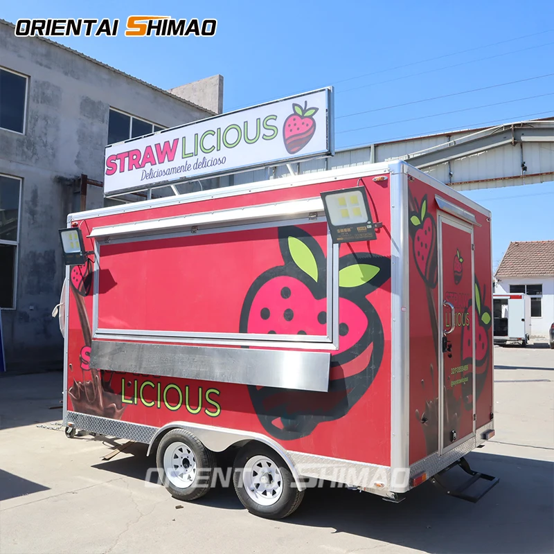 Oriental Shimao American Standard Mobile Bar Food Carts And Food Truck Trailer Foodtruck With Full Kitchen Equipments