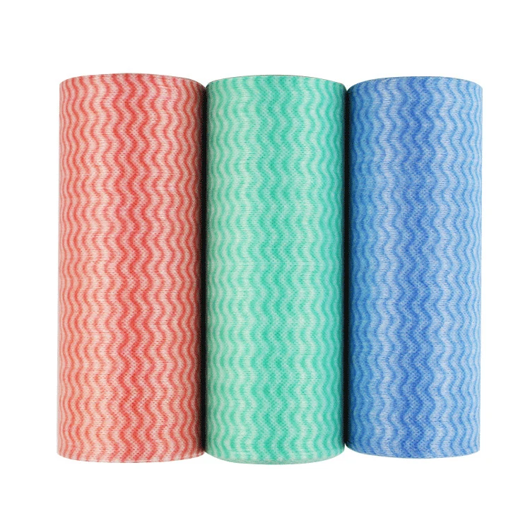 Spunlace Nonwoven Cleaning Wiping Cloth Rolls Breathable Nonwoven Fabric for household cleaning cloth