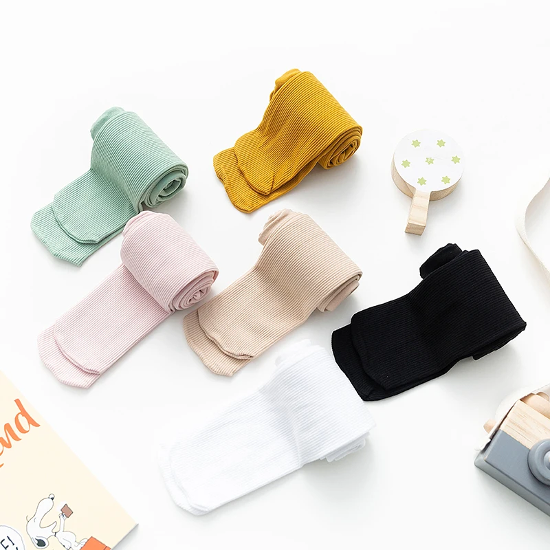 
wholesale baby girls pantyhose soild color kids thin colorful tights children 