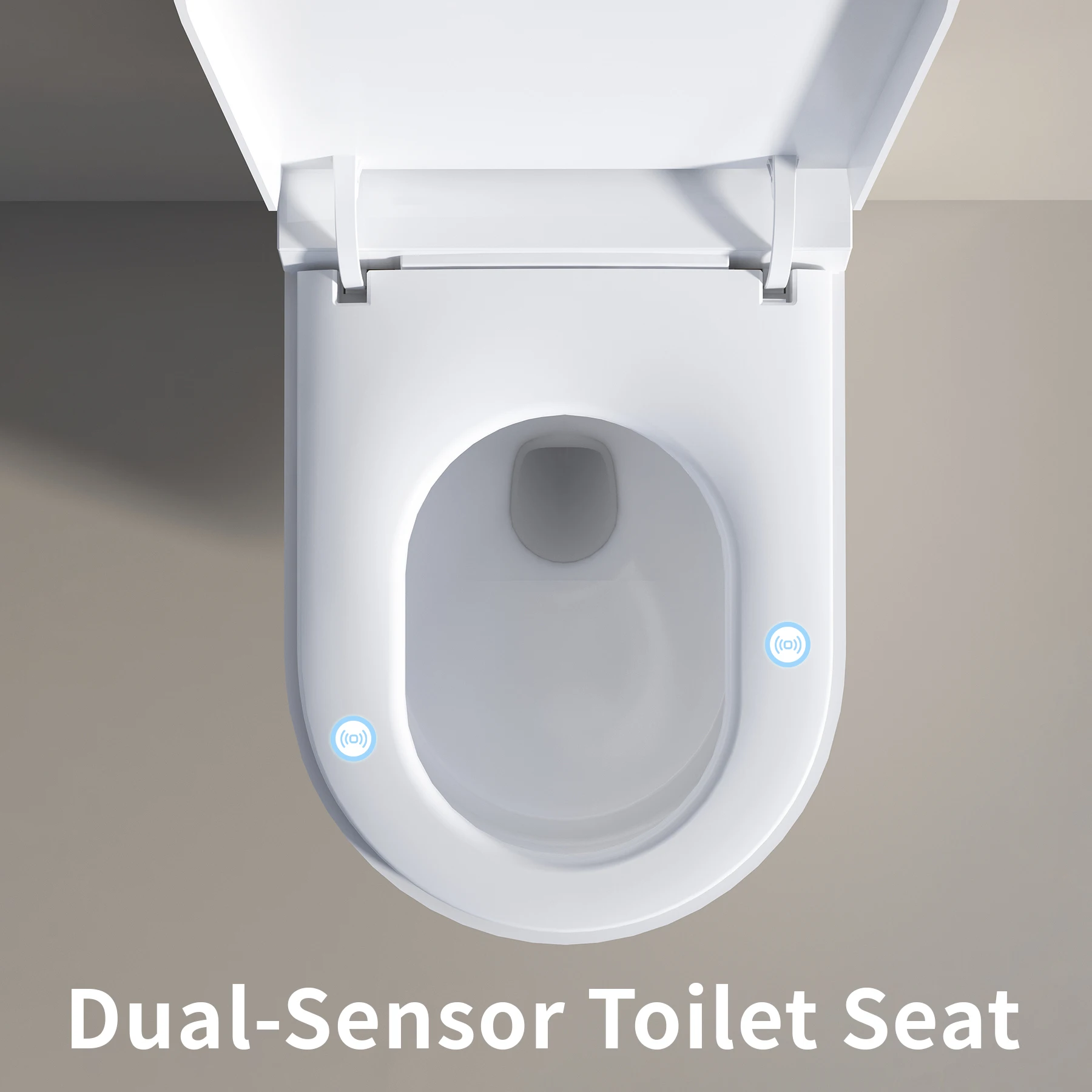 Wall-Hung Smart Toilet with Seat Ring Sensor Heated Seat Remote Control & Auto Flush Stand-up Feature
