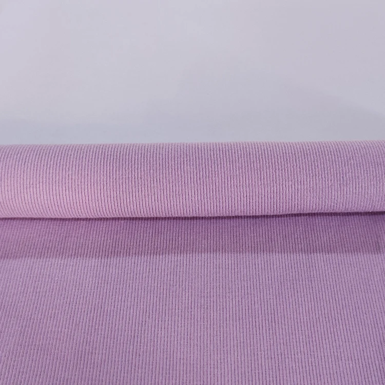 Eco-friendly lenzing modal cotton fabric 58% modal 39% cotton 3% spandex 4 way stretch rib fabric knitted 2*2 rib for bra fabric