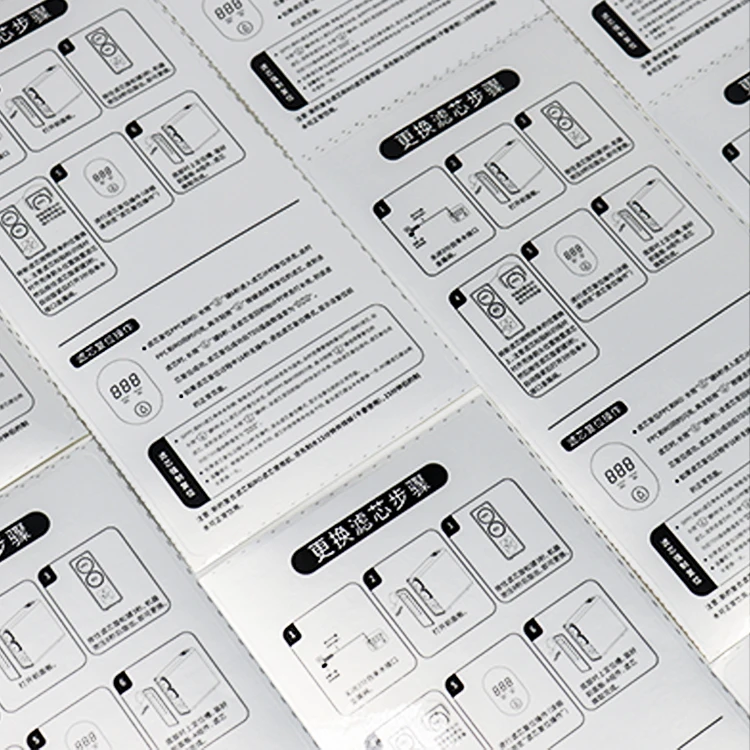 W193 Customized Printing Sliver Label Sticker High Quality Luxury Container Instruction Manual Labels For Product