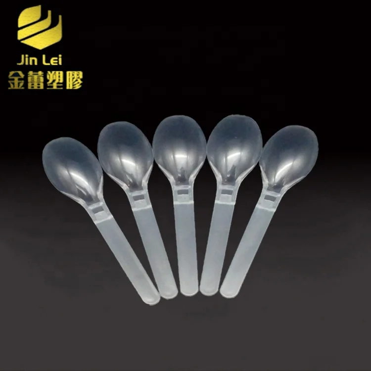 Plastic Disposable Cream Cake Disposable Plastic Spoon Dessert Kitchen Spoons Color Small Yogurt Folding Flatware Sets P