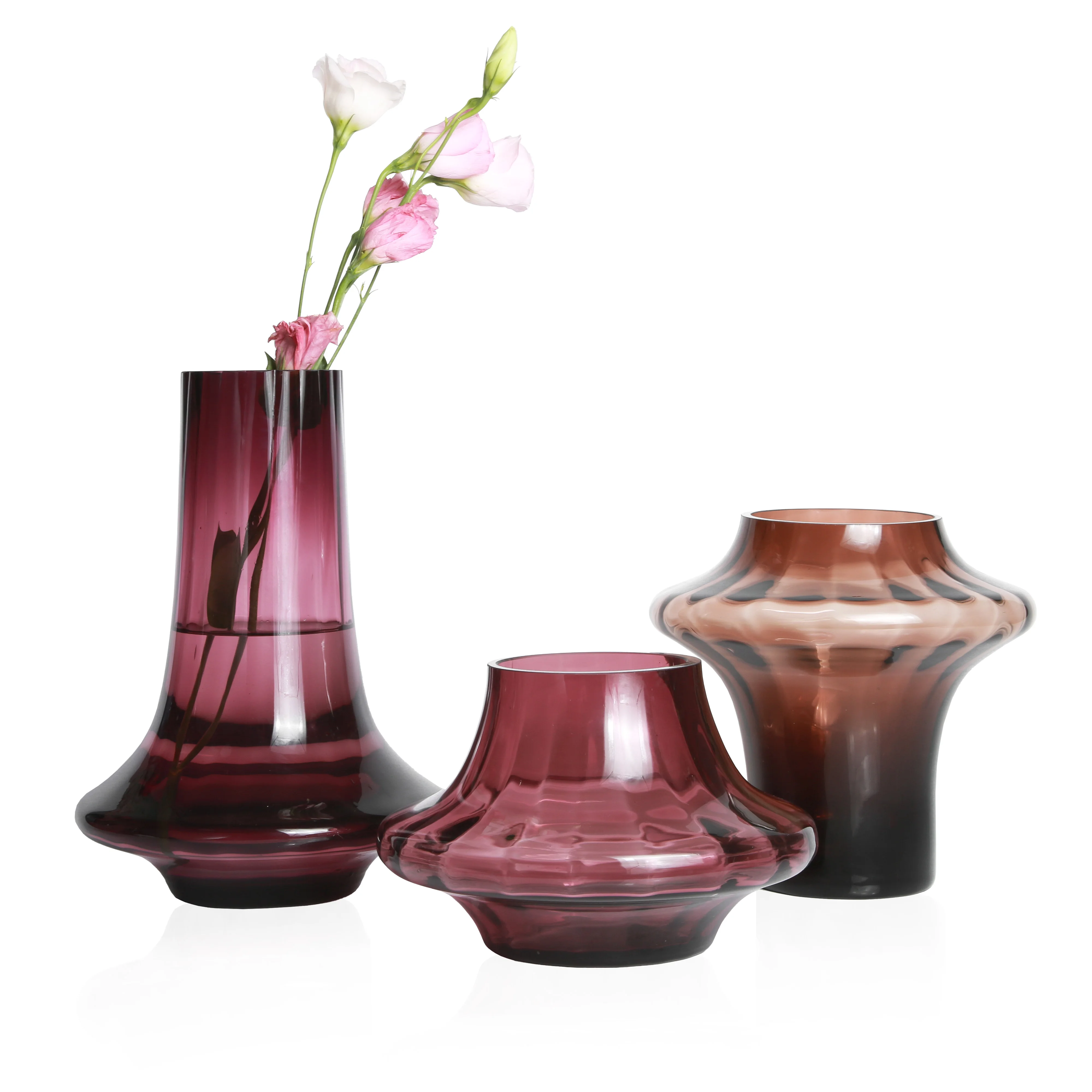 Glass vase wholesale cheap creative INS style clear glass nordic vase suitable vase for home decor