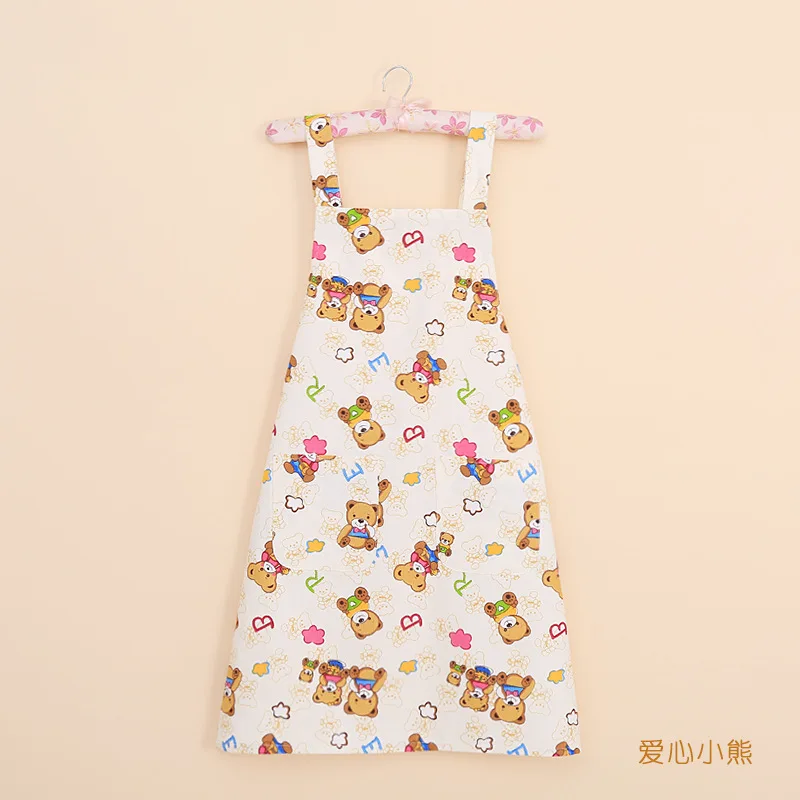 
Pastoral style Print Basic Cotton Kitchen Chef Apron For Women 