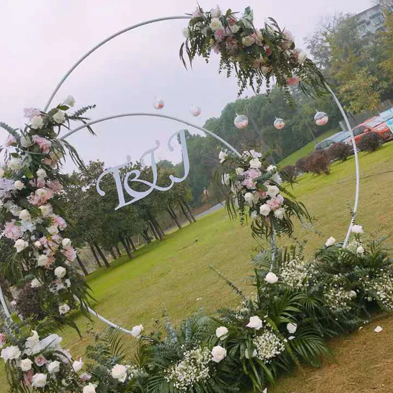 Wedding Party Event Decoration Flower Arch Frame Stand Balloon Round Row Metal Backdrop Stand For Sale