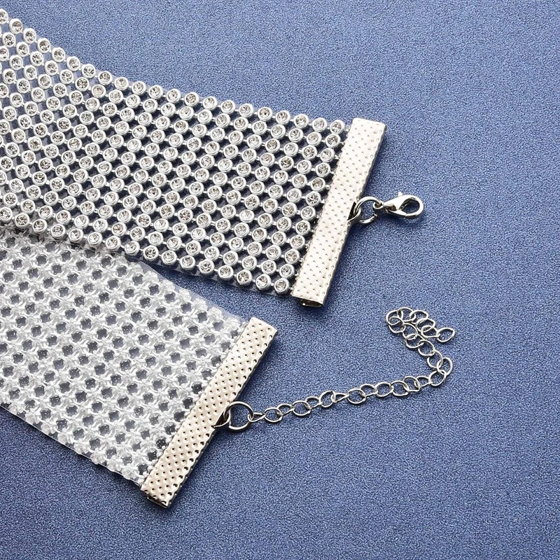 Fashion Women Full Diamond Crystal Rhinestone Choker Necklace Wedding Jewelry