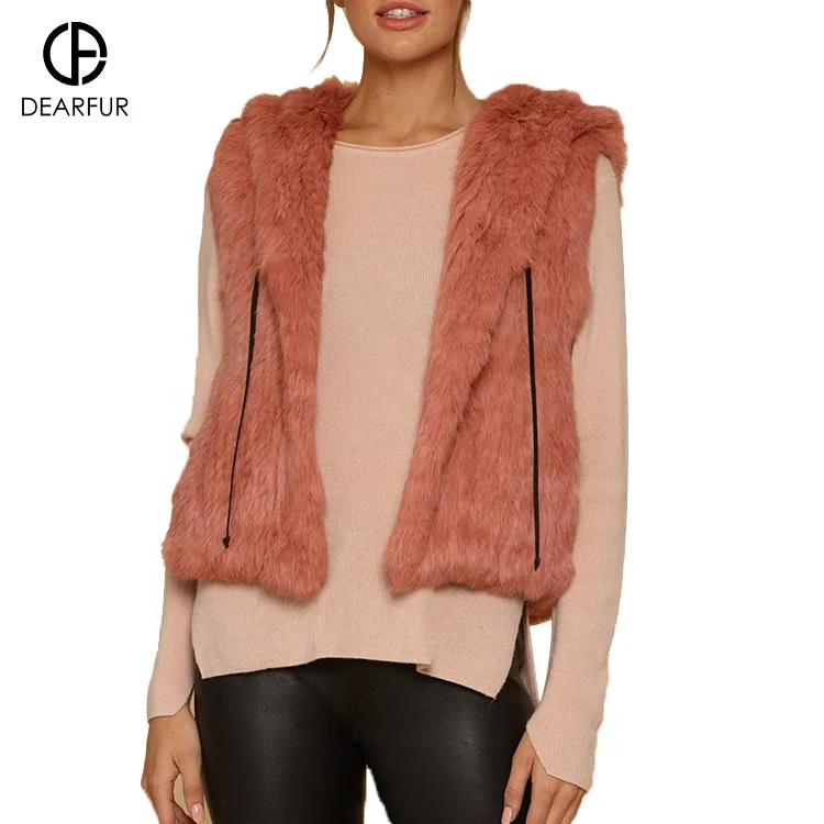 Fur Vest Real Fur Hoodie Vest Women Fur Vest 2023 For Women Stylish