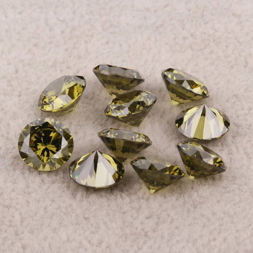 Factory Price Round Brilliant Cut Cubic Zirconia 1mm-3mm Garnet Color CZ Stone